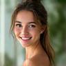 Portrait of Chloe S. with clear skin